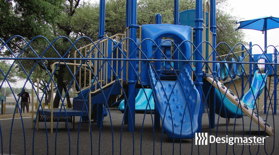 Installing playground fencing